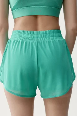Pantal&oacute;n corto deportivo Padma 2.0 verde turquesa