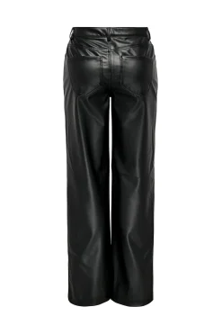 Pantal&oacute;n de polipiel wide leg