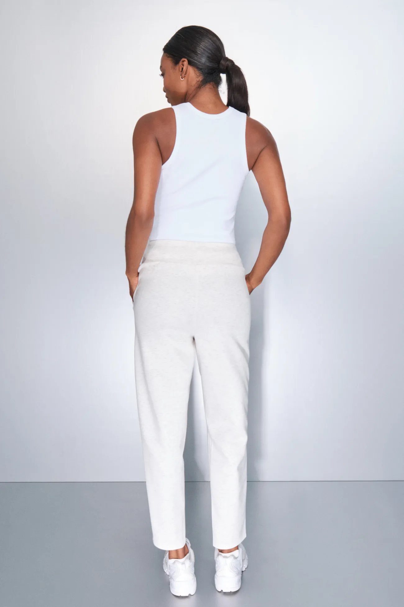 Pantalón jogger blanco