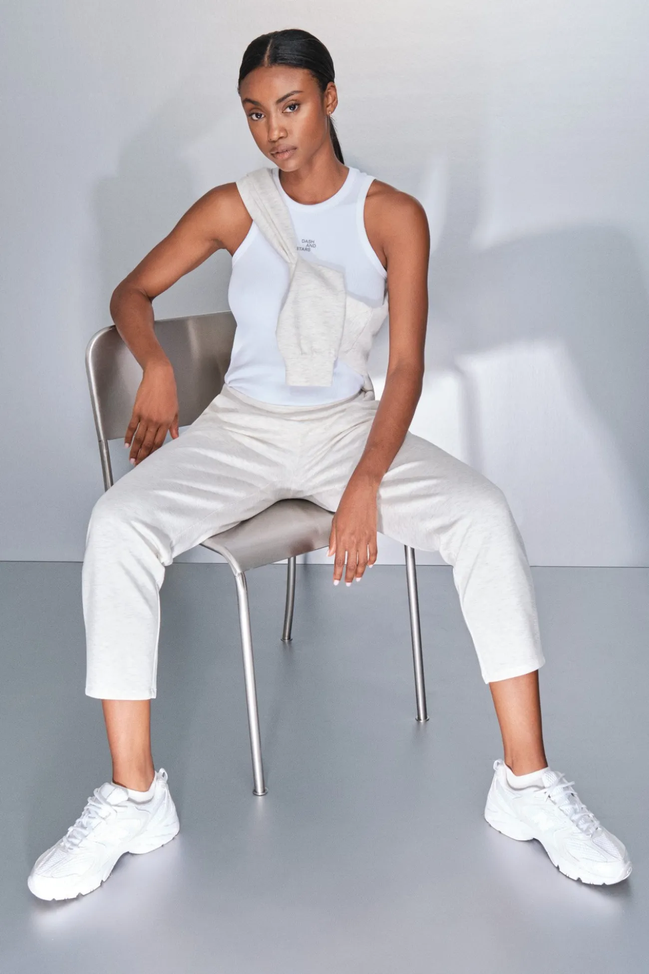 Pantalón jogger blanco