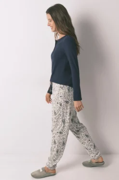 Pantal&oacute;n largo algod&oacute;n estampado Paisley
