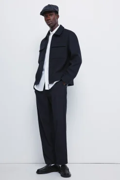 Pantalón rayas straight fit