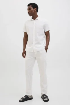 Pantalón relaxed fit lino