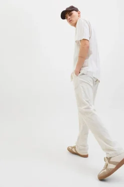 Pantal&oacute;n relaxed fit lino