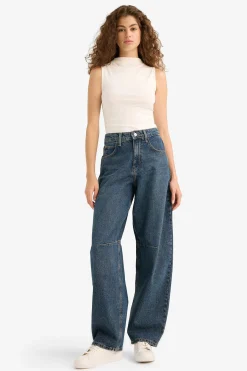 Pantal&oacute;n vaquero de talle alto
