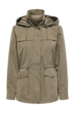 Parka corta con capucha