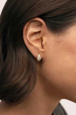 Pendientes Gota Scarlett Ba&ntilde;o Oro