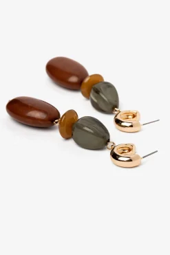 Pendientes largos con cuentas