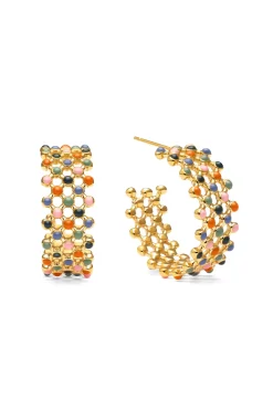 Pendientes Mini Bomb Enamel Oro