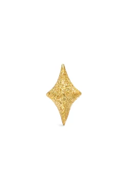 Pendiente Suelto Organic Star Spark Plata Ba&ntilde;o Oro
