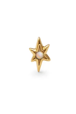 Pendiente Suelto Polaris Plata Baño Oro
