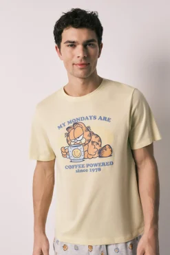 Pijama corto hombre 100% algodón Garfield