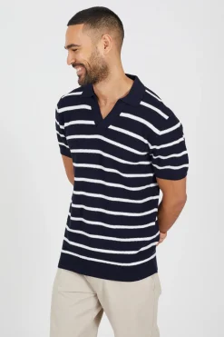 Polo de punto a rayas