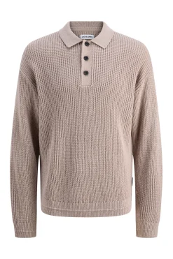 Polo de punto con cuello abotonado