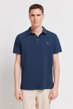 Polo piqué contraste puño slim fit
