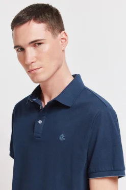 Polo piqu&eacute; contraste pu&ntilde;o slim fit