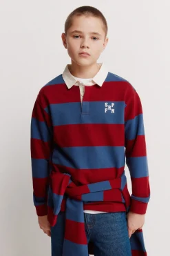 Polo rayas rugby niño