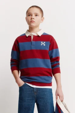 Polo rayas rugby ni&ntilde;o