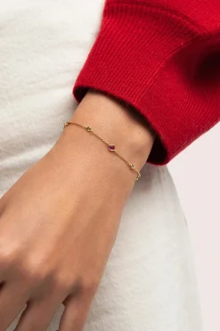 Pulsera New Orbit Multicolor Ba&ntilde;o Oro