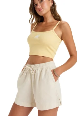 Short lino cintura elástica