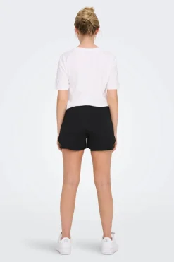 Shorts corte loose cintura media