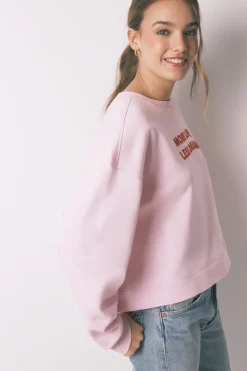 Sudadera algod&oacute;n rosa
