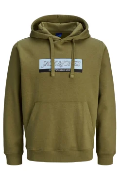 Sudadera con capucha y logo frontal