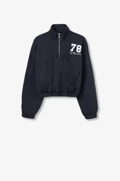 Sudadera Cropped con cremallera