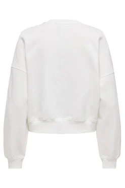 Sudadera cropped detalle perlas