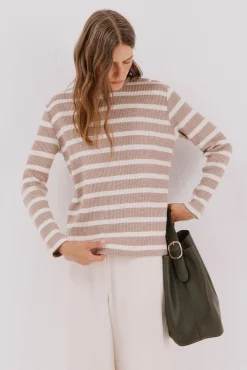 Sudadera estructura rayas