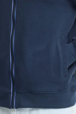 Sudadera piqu&eacute; con capucha