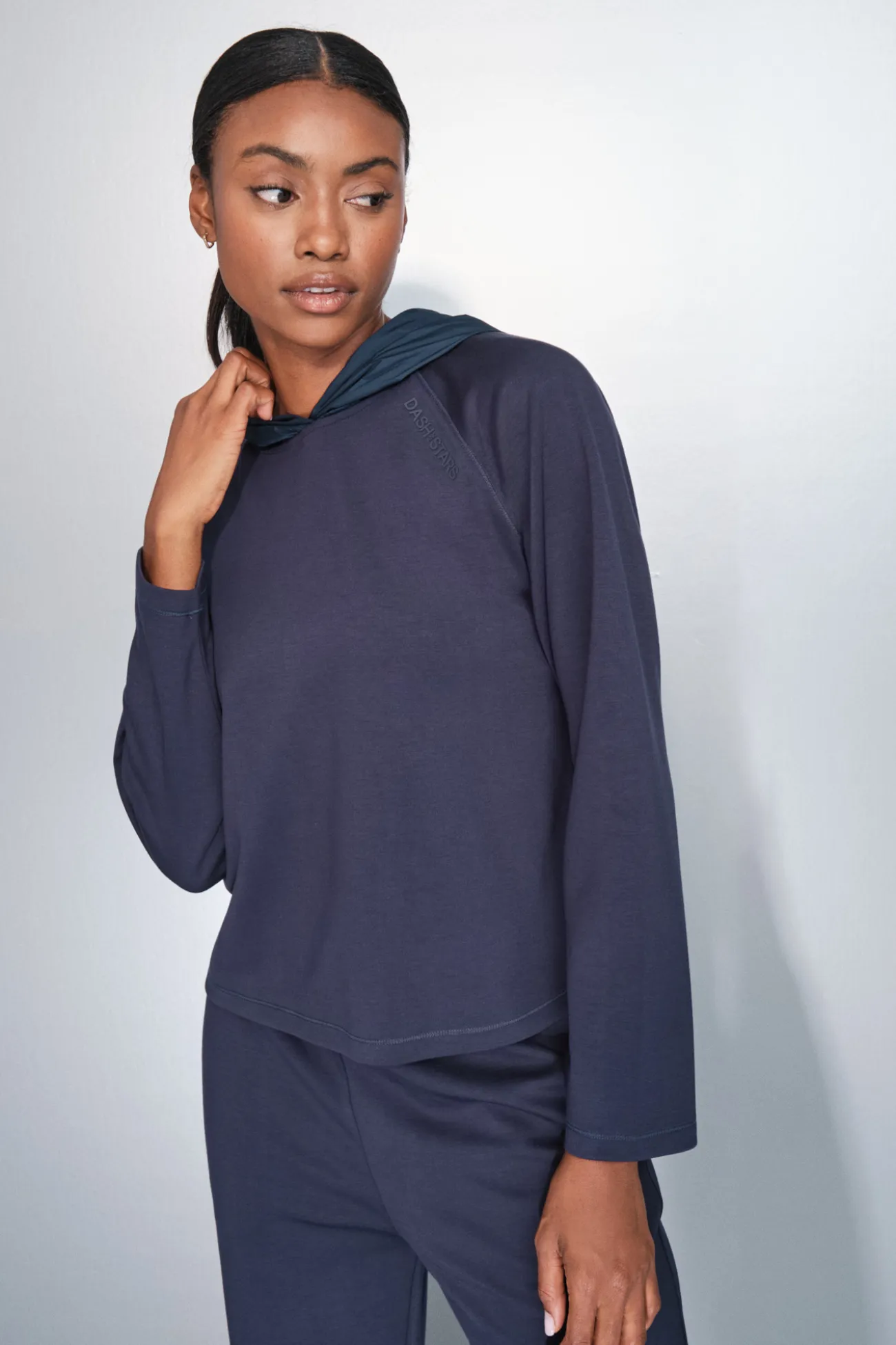 Sudadera tacto suave azul oscuro
