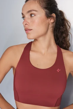 Sujetador deportivo 4D Stretch granate
