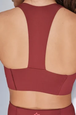 Sujetador deportivo 4D Stretch granate