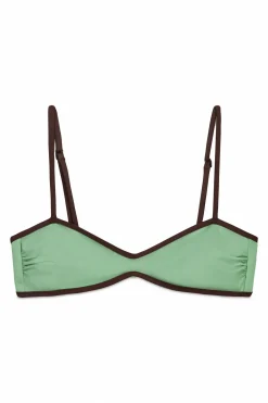 Top bikini horizontal verde
