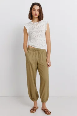 Top pointelle volante
