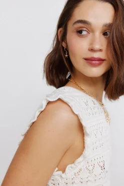 Top pointelle volante