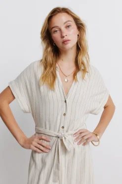 Vestido camisero rayas