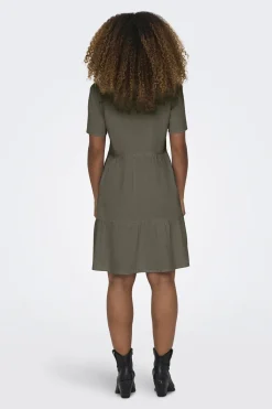 Vestido corto de lino