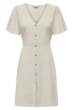 Vestido corto de lino