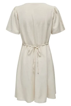 Vestido corto de lino
