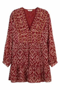Vestido corto gasa lentejuelas