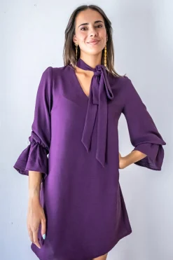 Vestido corto lazada