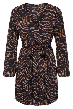 Vestido corto plisado