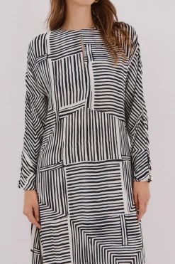 Vestido estampado midi