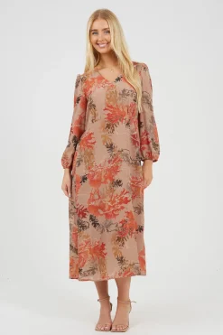 Vestido largo estampado