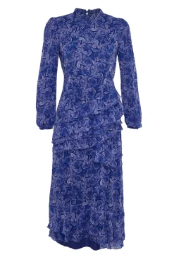 Vestido maxi manga larga