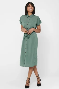Vestido midi camisero