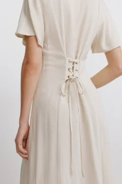 Vestido midi cruzado espalda
