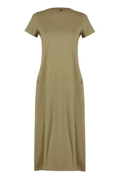 Vestido midi de manga corta